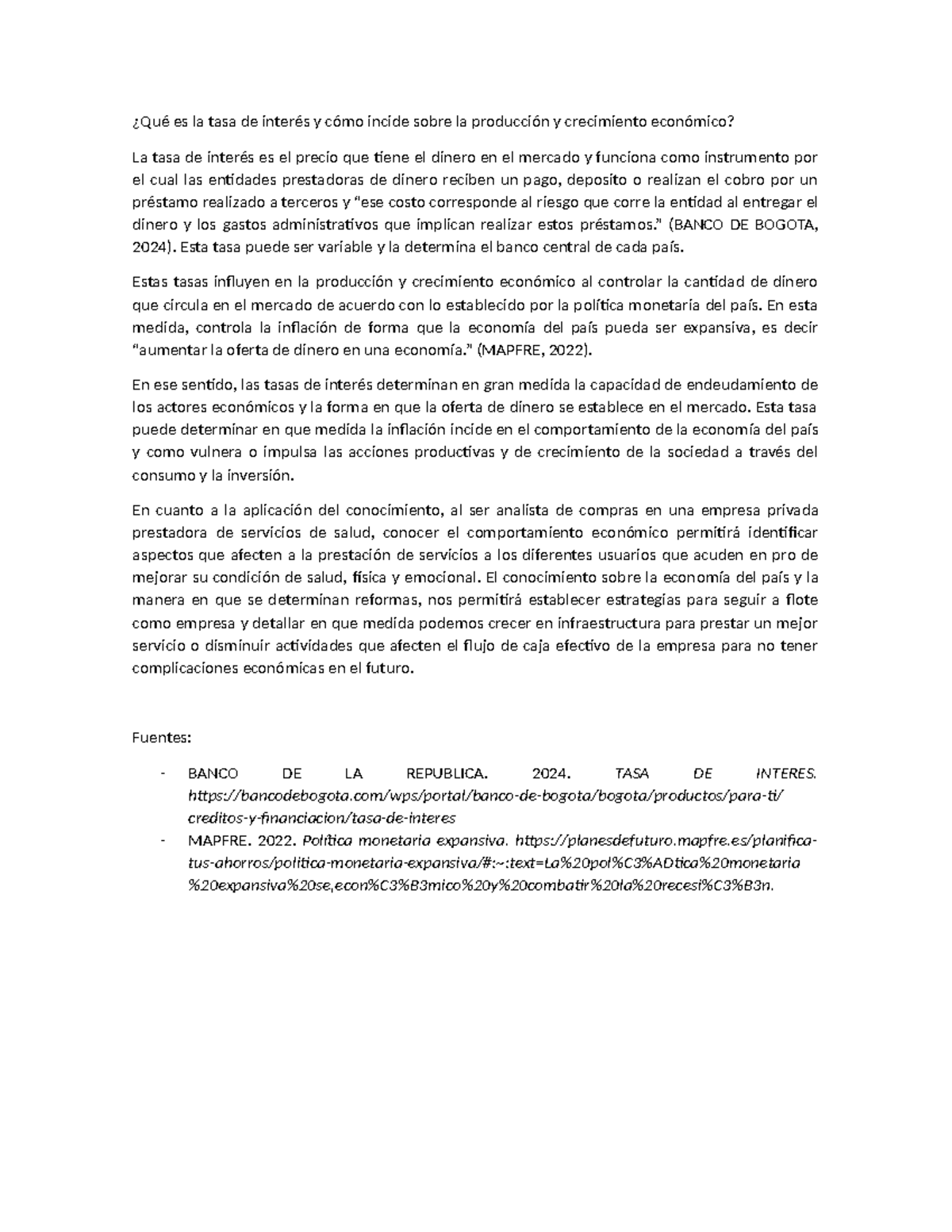 Foro unidad 2 economia - ¿Qué es la tasa de interés y cómo incide sobre ...