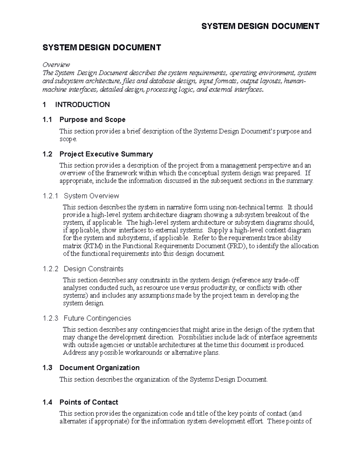 Sys design doc - SYSTEM DESIGN DOCUMENT Overview The System Design ...