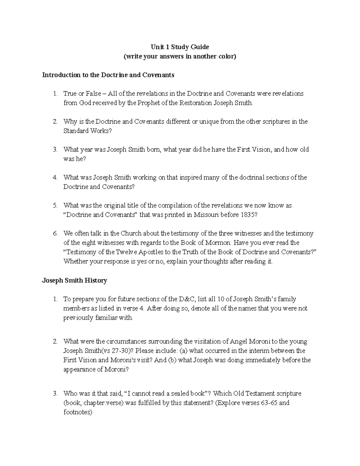 Unit 1 Study Guide - Google Docs - Unit 1 Study Guide (write your ...