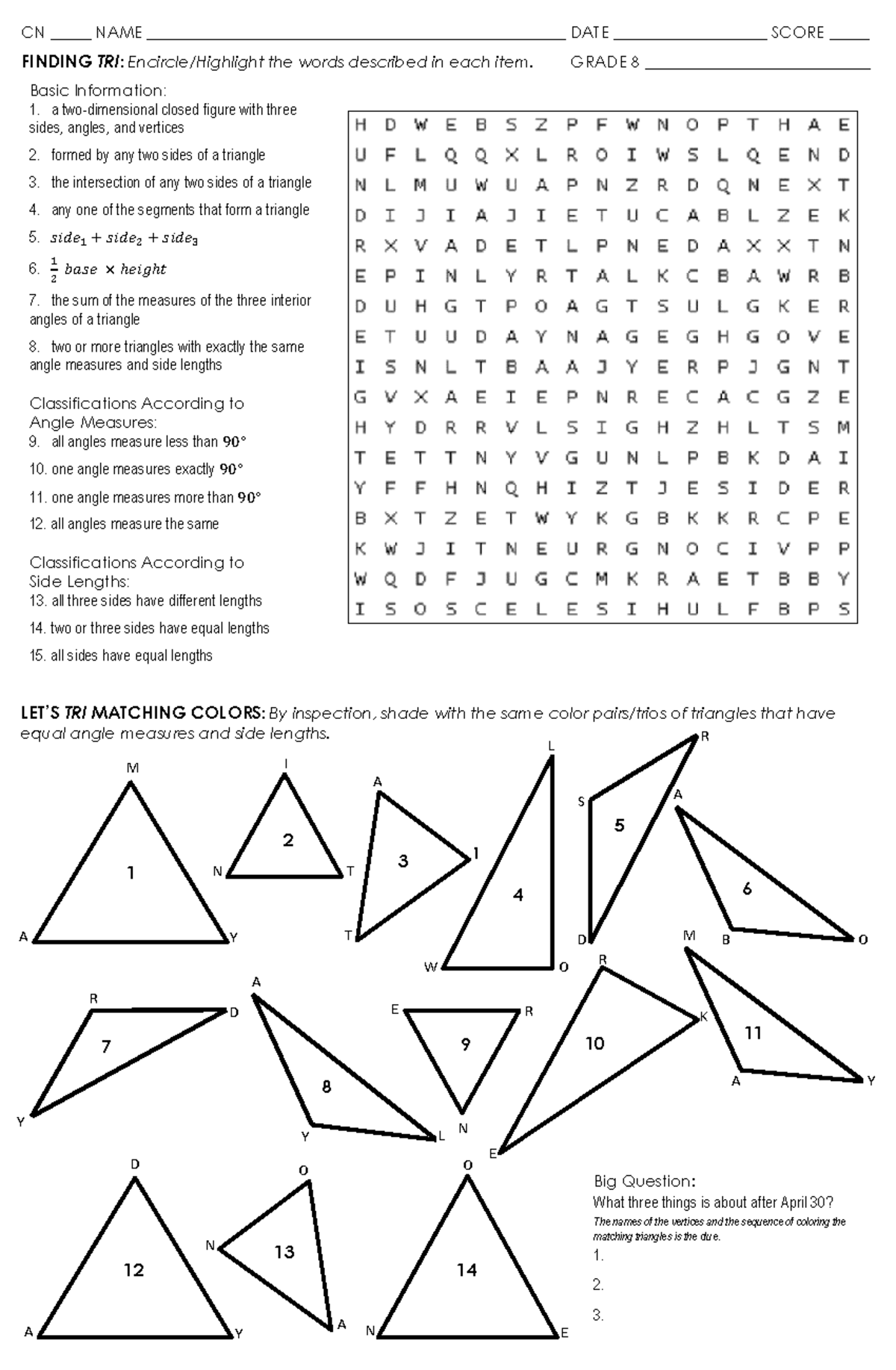 Q4-Triangles - General Mathematics Module including problem solving ...