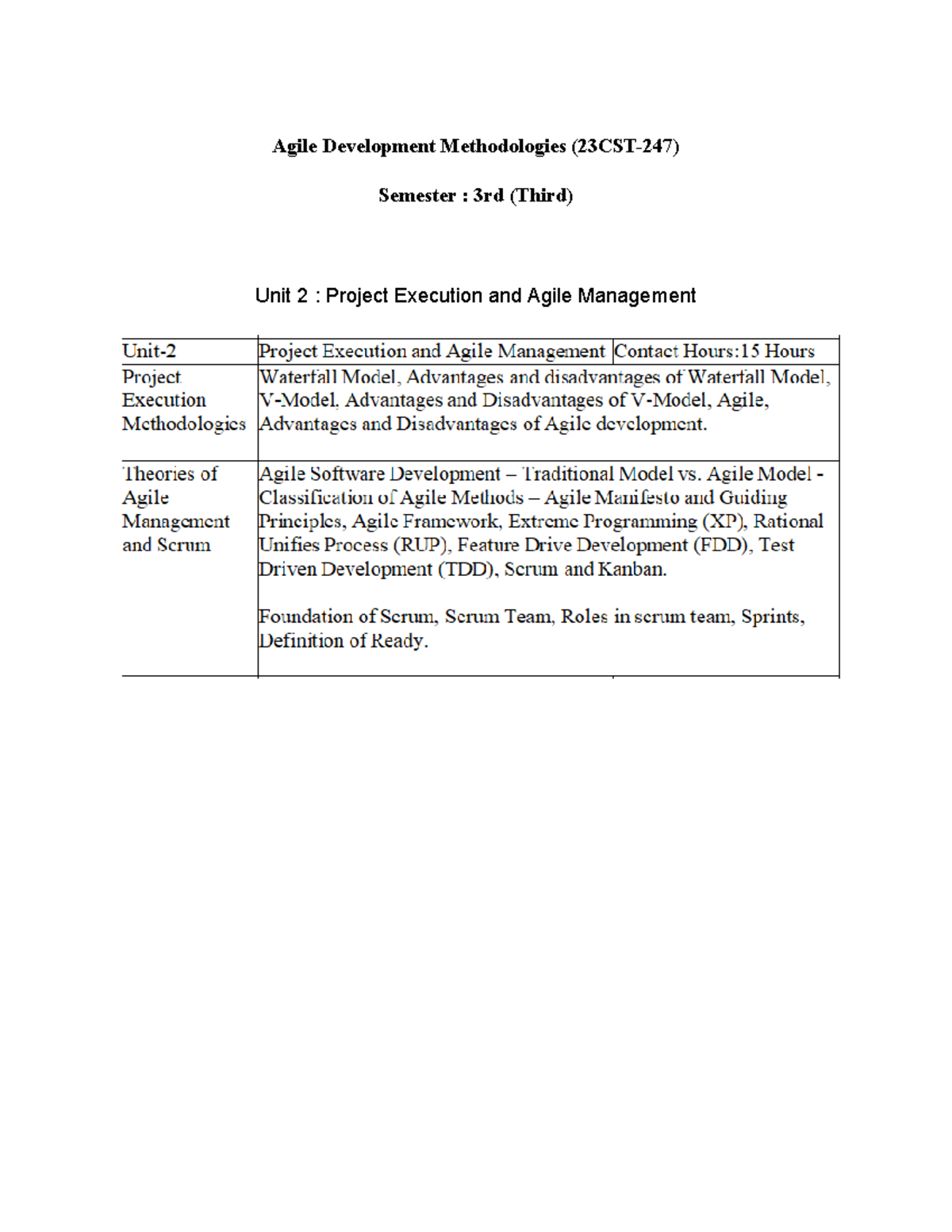 ADM unit2 notes - Agile Development Methodologies (23CST-247) Semester ...