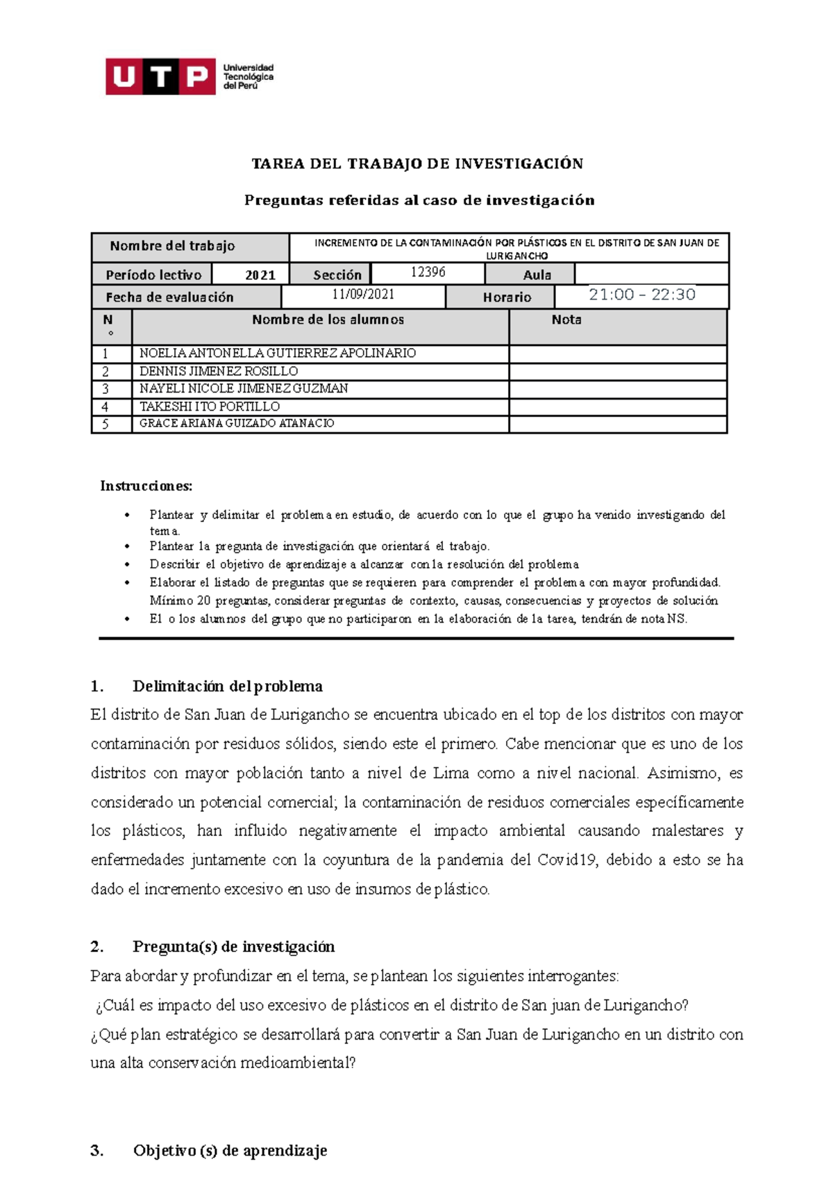 Semana 5 - Tarea 1 - Apuntes 2 - TAREA DEL TRABAJO DE INVESTIGACIÓN ...