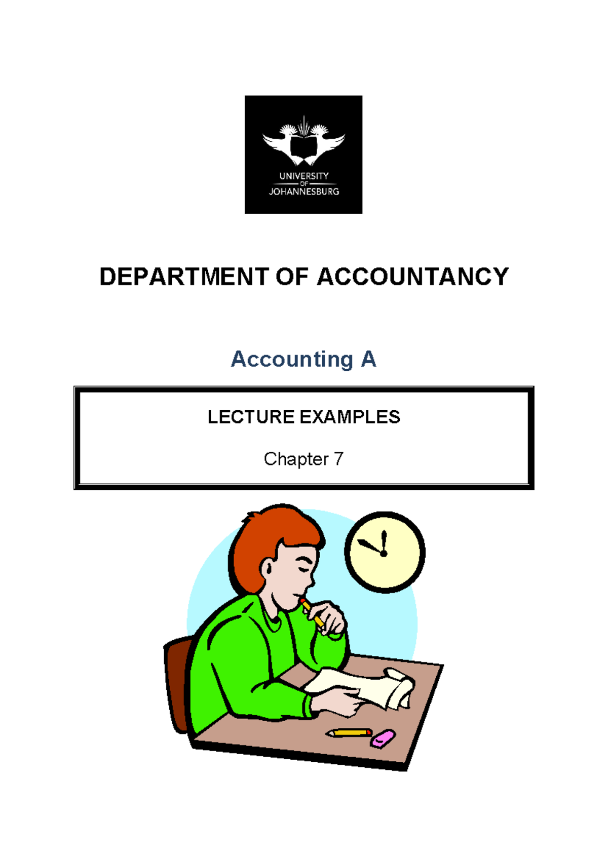 Acc A - Chapter 7 lecture examples - DEPARTMENT OF ACCOUNTANCY ...