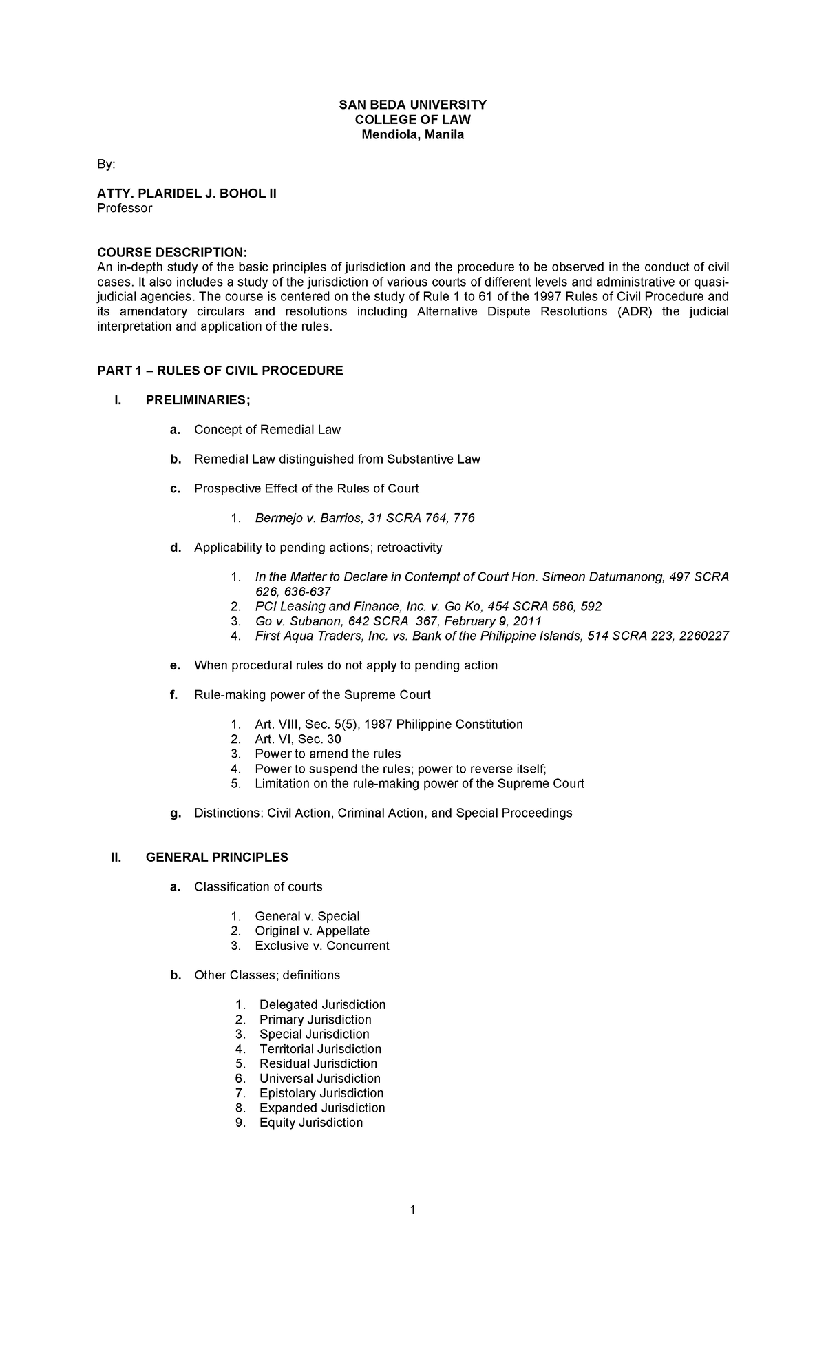 2018 Civ Pro Syllabus - Adadadsda Fafafafafsaf Fafafaf Afafarwrwq ...