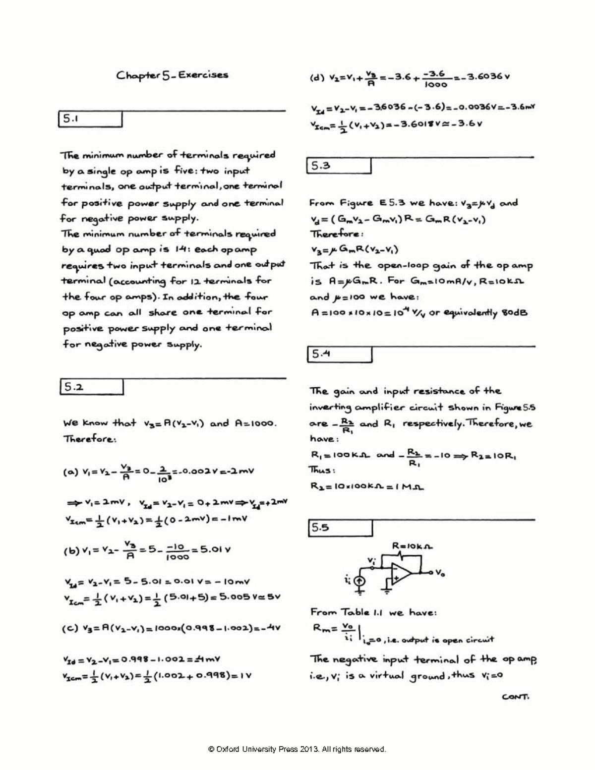 Electronic Devices and Circuit Theory Problem Excercise Solutions 5 - 8 ...