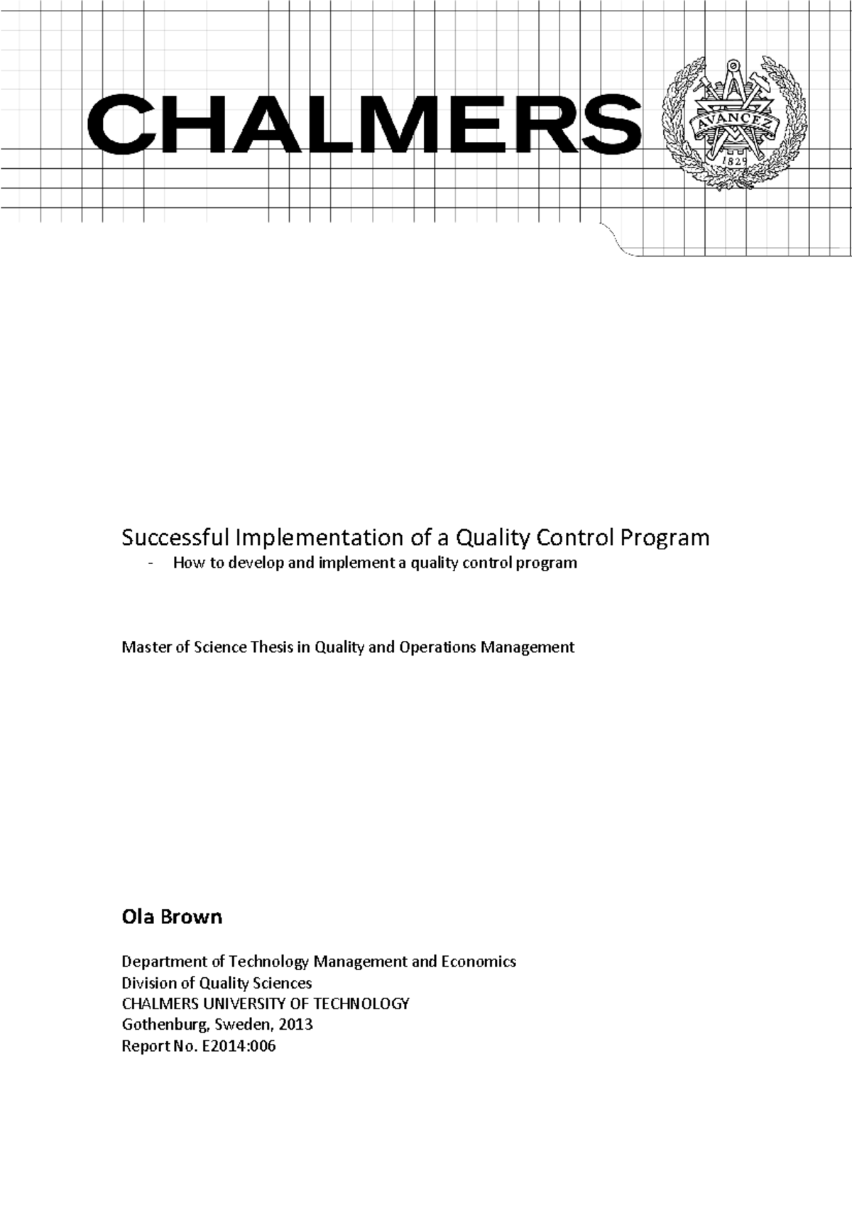 202814 - Successful Implementation of a Quality Control Program How to ...