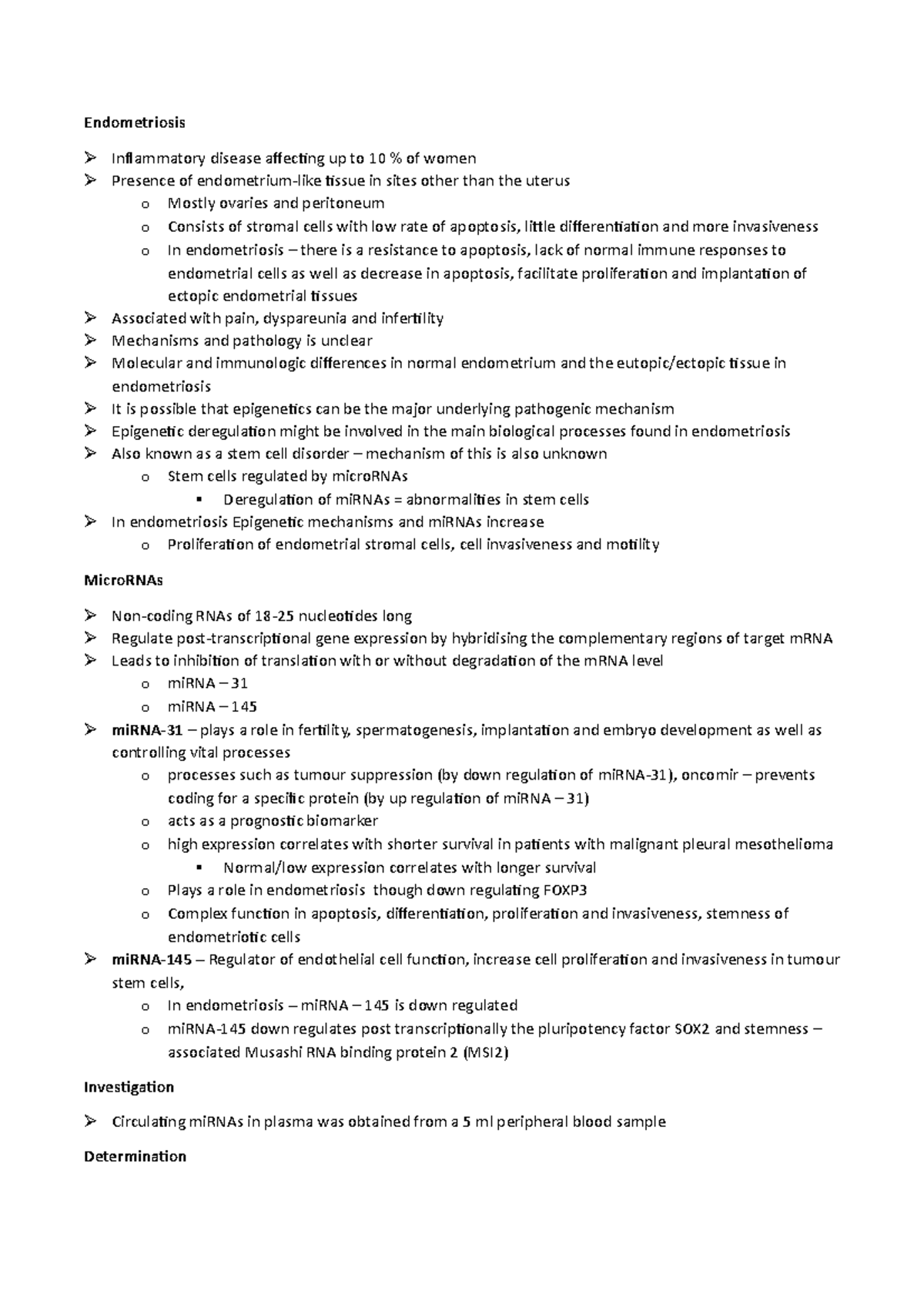 Endometriosis Notes - Endometriosis Inlammatory disease afecing up to ...