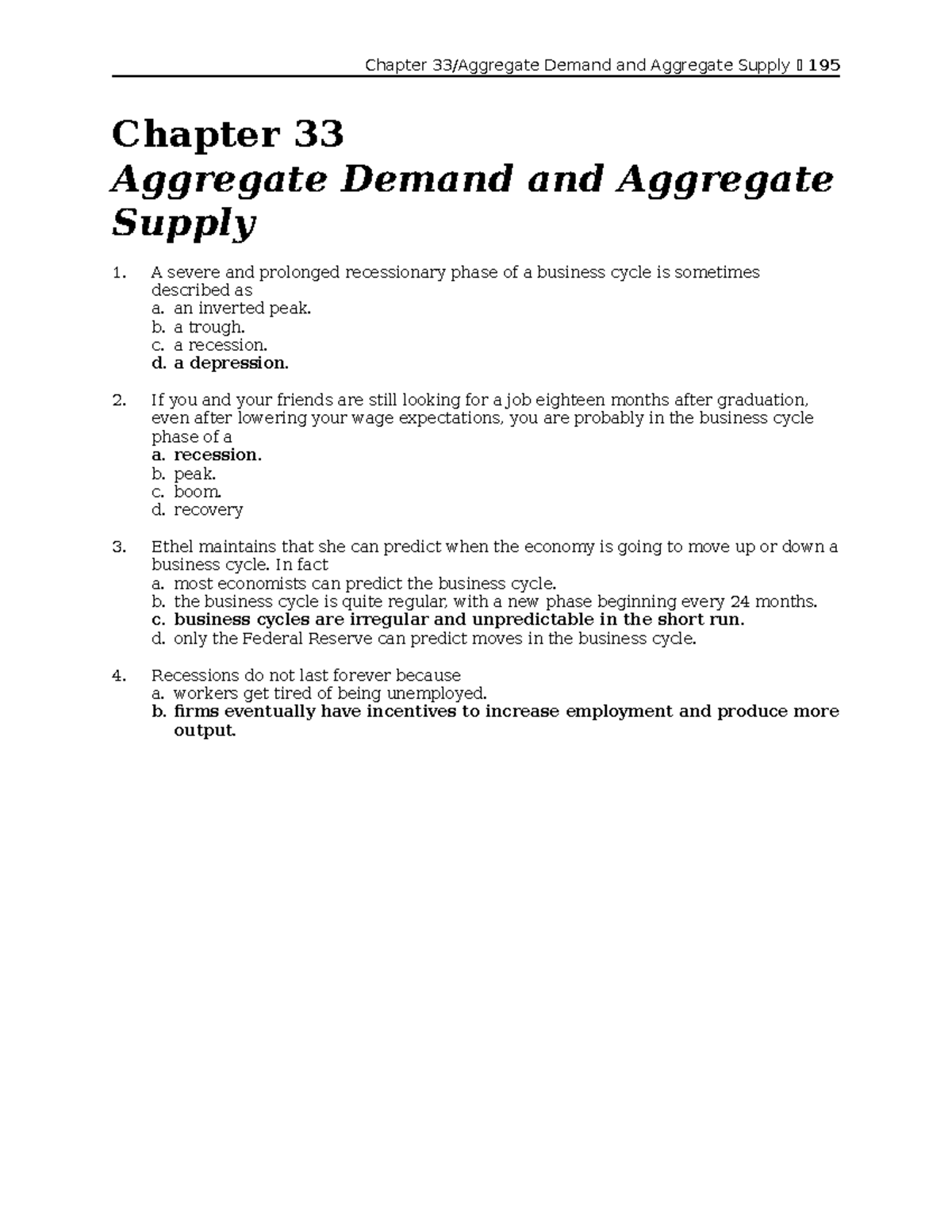 Chapter 33 - MANKIW - Chapter 33/Aggregate Demand and Aggregate Supply ...