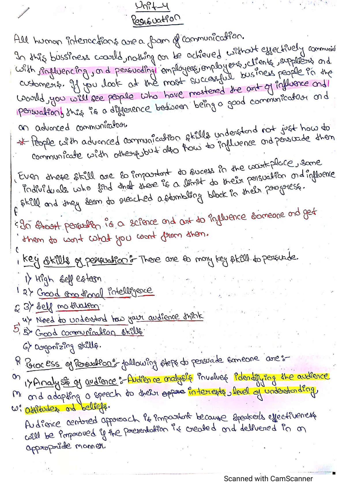 UNIT 4-Soft Skill SEM 1 AKTU Handwritten Notes - B.tech - Studocu