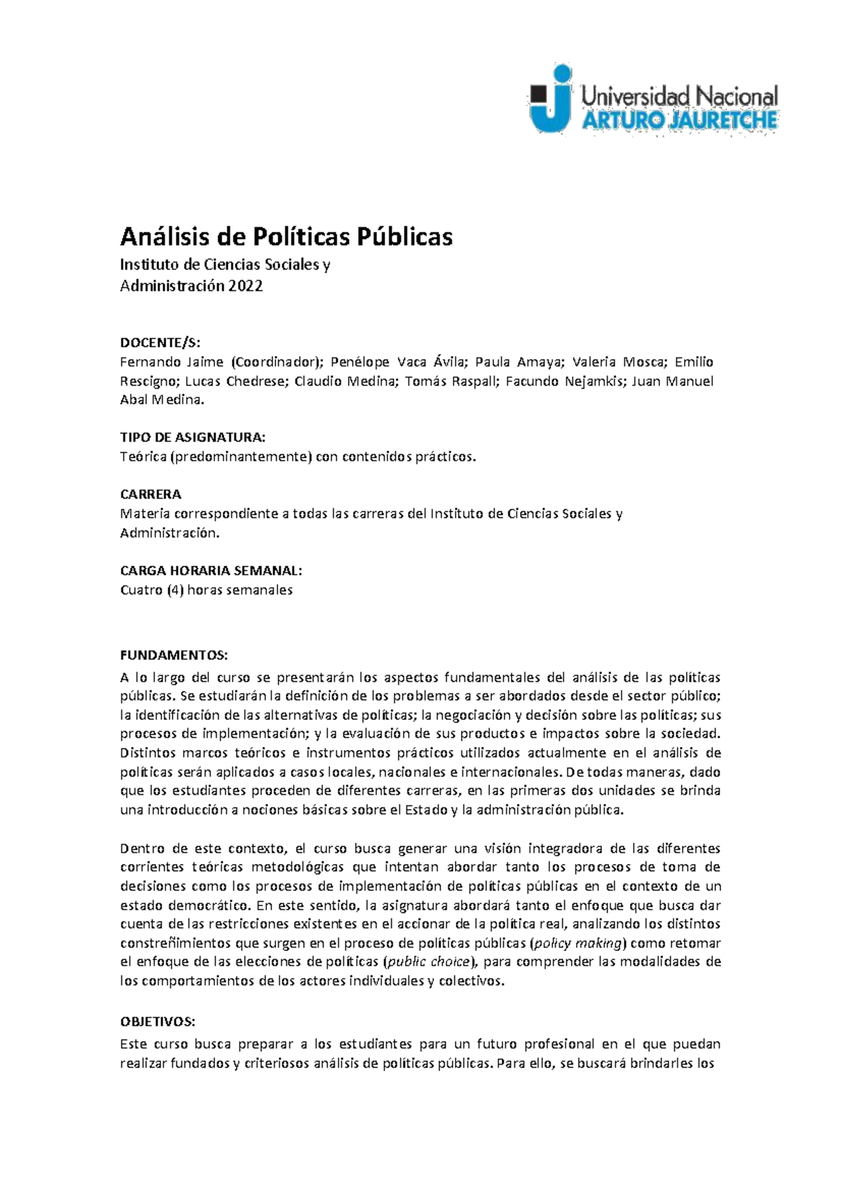 Programa Analisis De Politicas Publicas 2022 Análisis De Políticas Públicas Instituto De