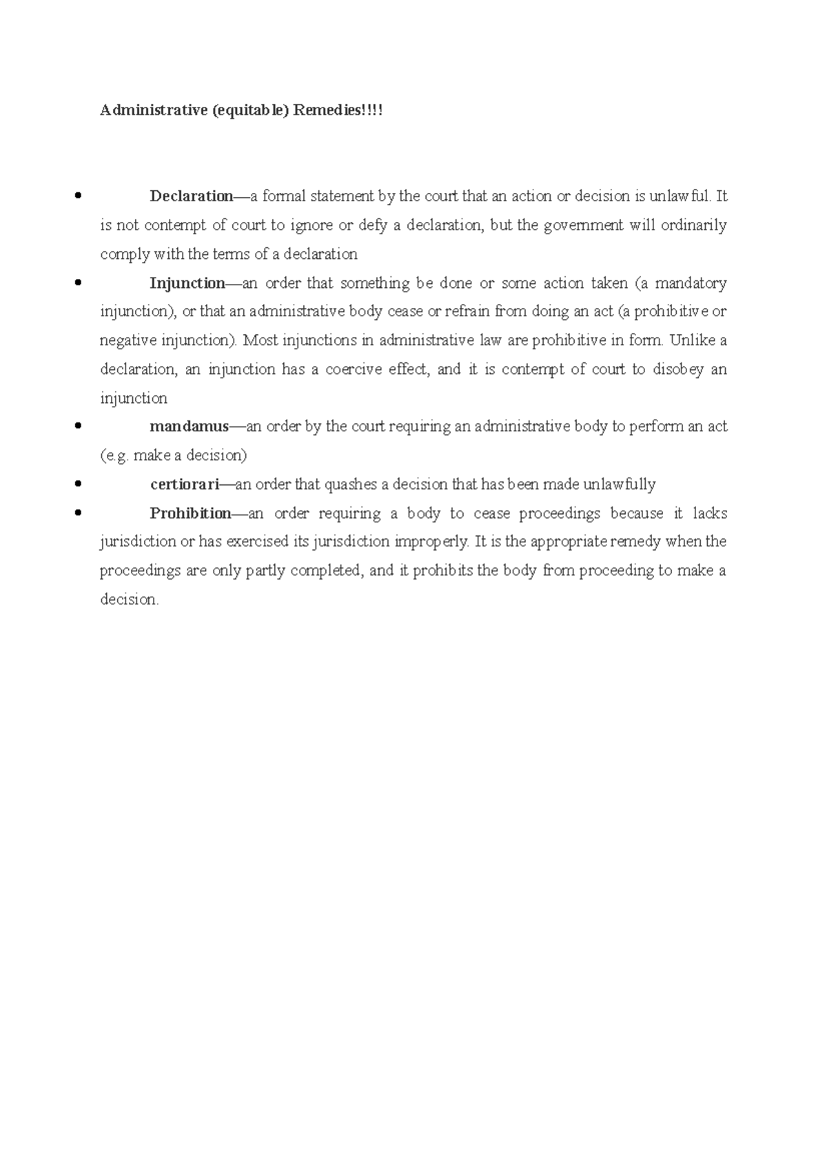 Administrative Remedies - Administrative (equitable) Remedies ...