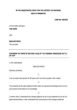 Charge sheet Annexure template - J15 (81/801118) REPUBLIC OF SOUTH ...