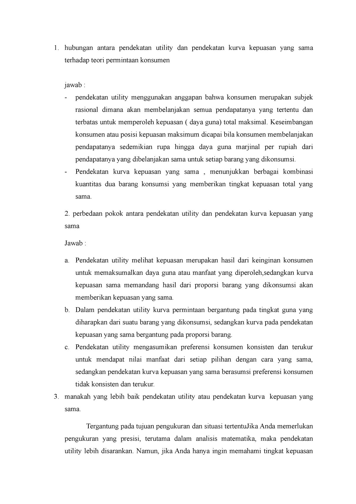 Diskusi 3 Hubungan Antara Pendekatan Utility Dan Pendekatan Kurva