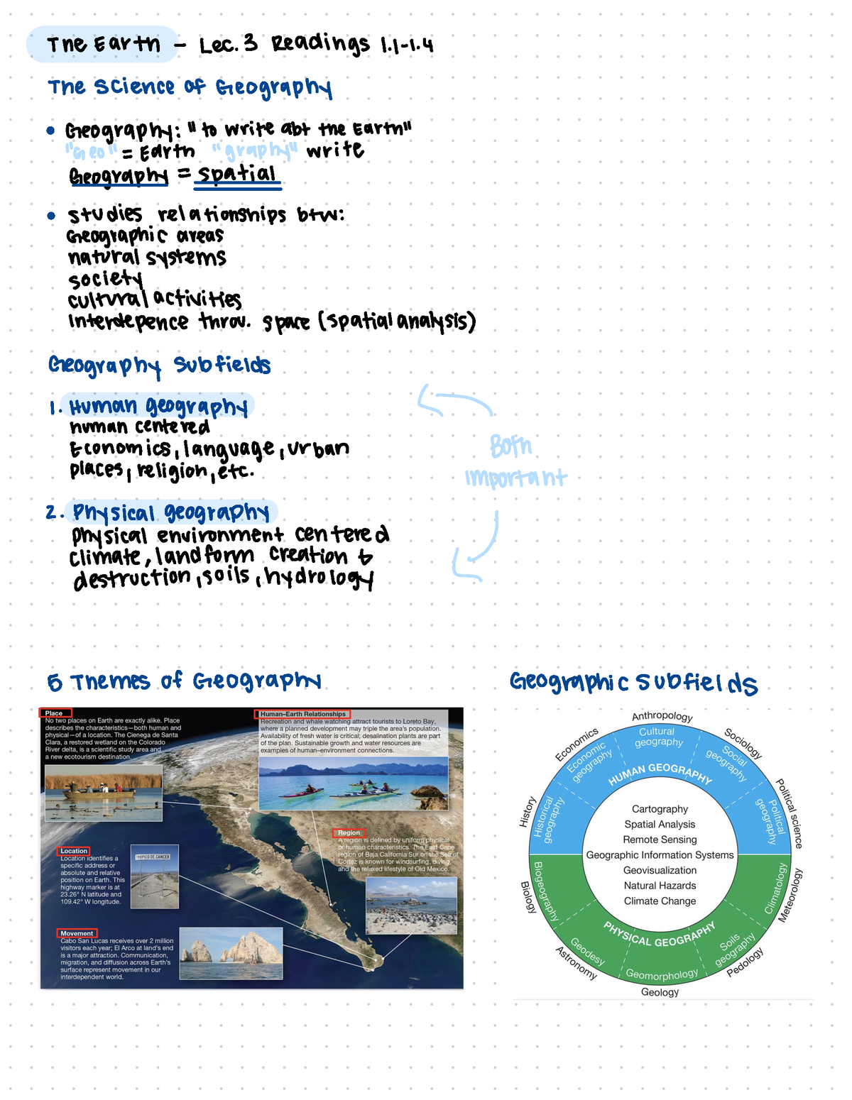 Intro To Landforms Lecture 3 Notes - The Earth - Lec. 3 Readings 1-1 ...