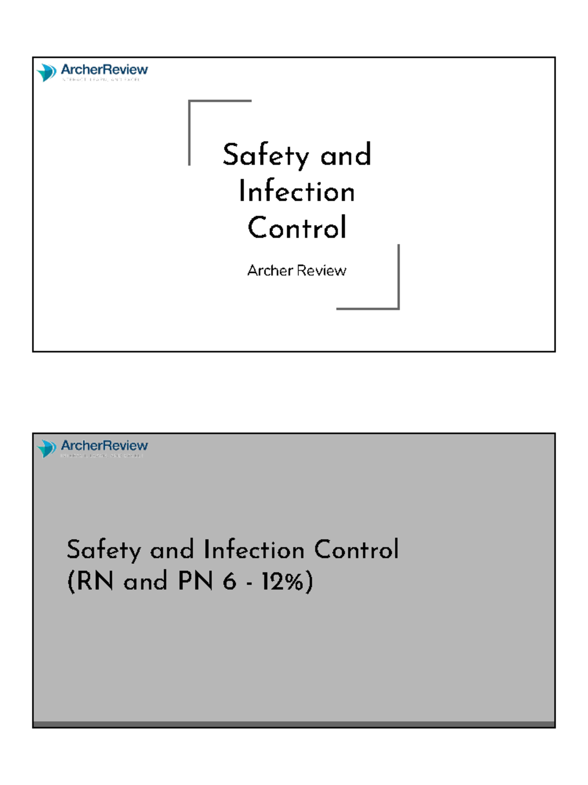 Safety and Infection Control - Archer - Safety and Infection Control ...