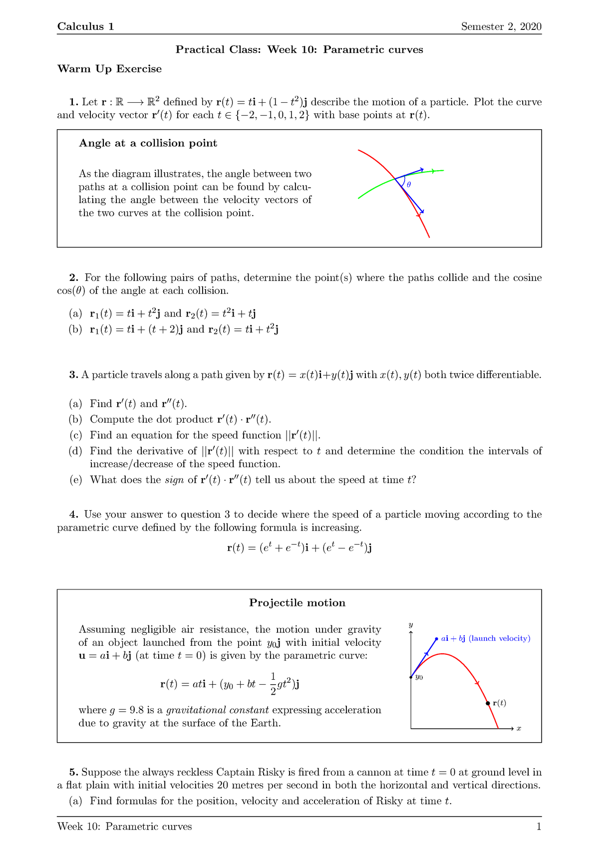 Practical 10 Questions - Calculus 1 Semester 2, 2020 Practical Class ...