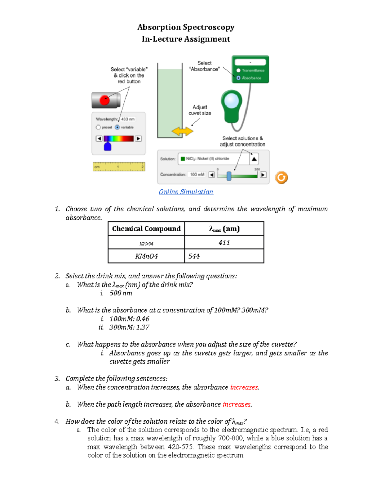 6a.Absorption Spectroscopy godpr - Absorption Spectroscopy In-Lecture ...