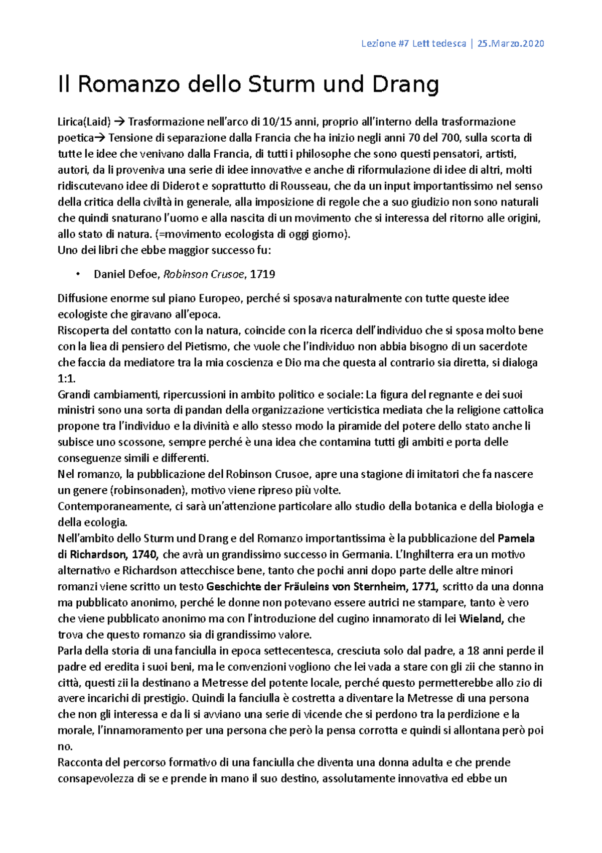 Romanzo Sturm und drang Il Romanzo dello Sturm und Drang Lirica(Laid