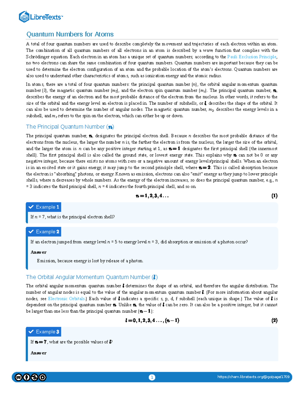 Quantum Numbers for Atoms - The combination of all quantum numbers of ...