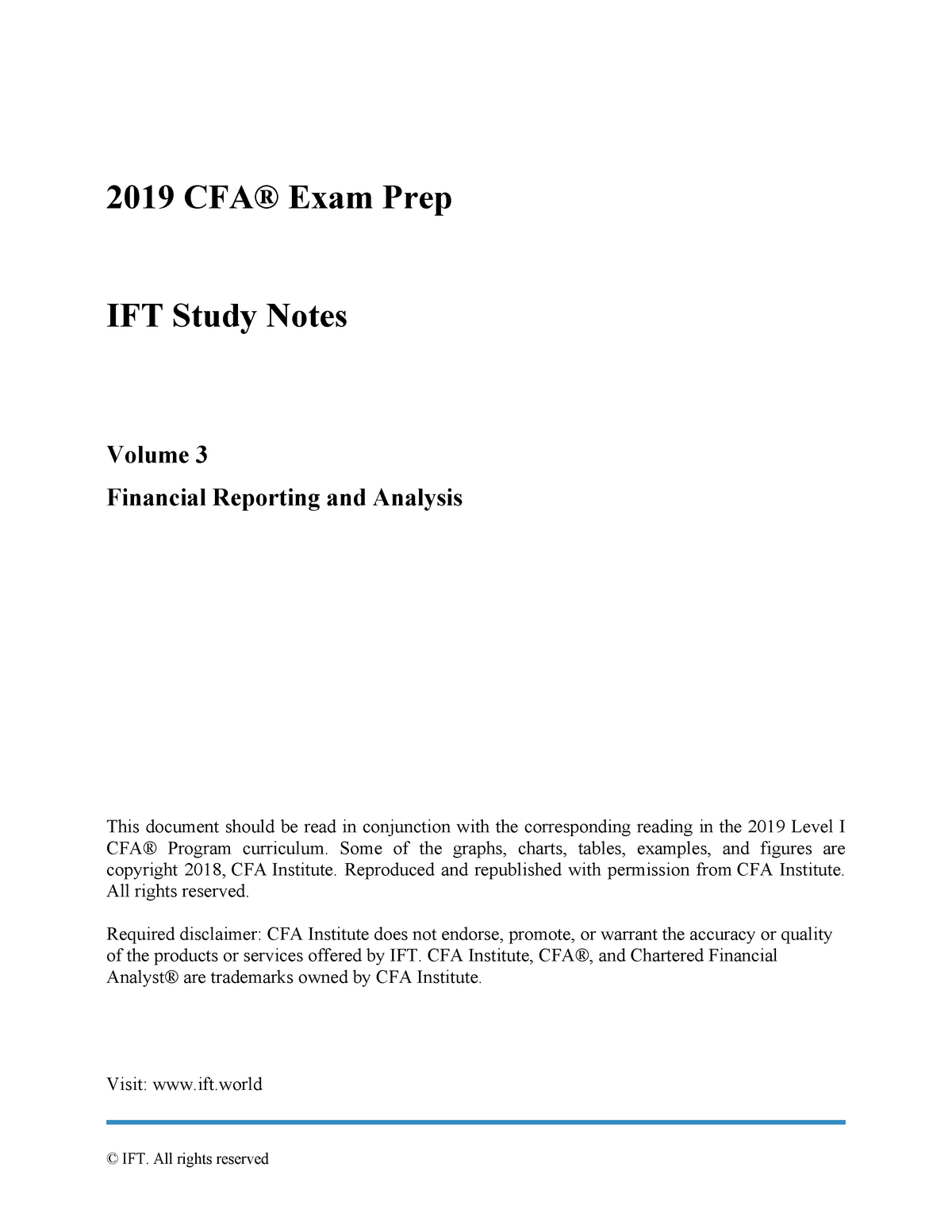 Level 3 volume 1 2019 IFT NotesIFT Questions - CFA Level I 2018 - 2023 ...