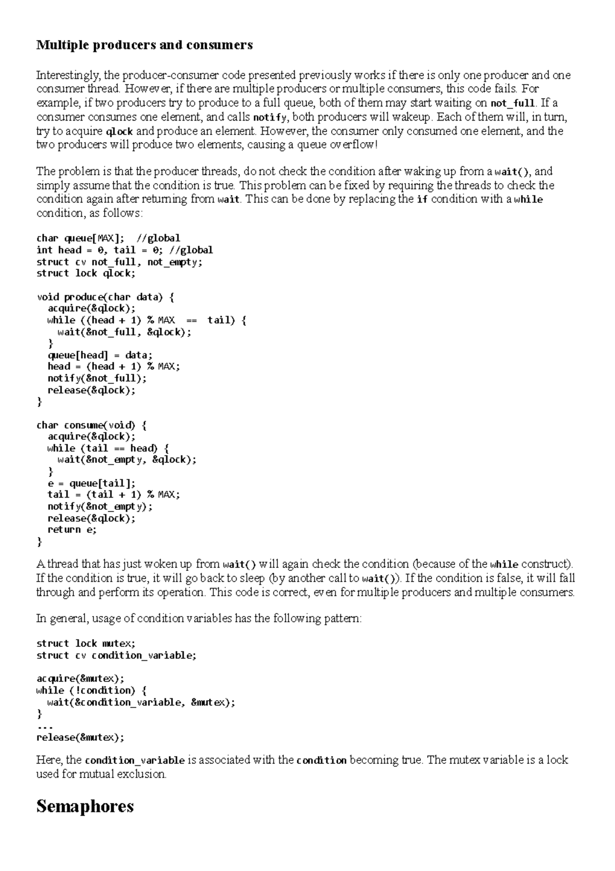 L25 - Operating Systems - Multiple producers and consumers ...
