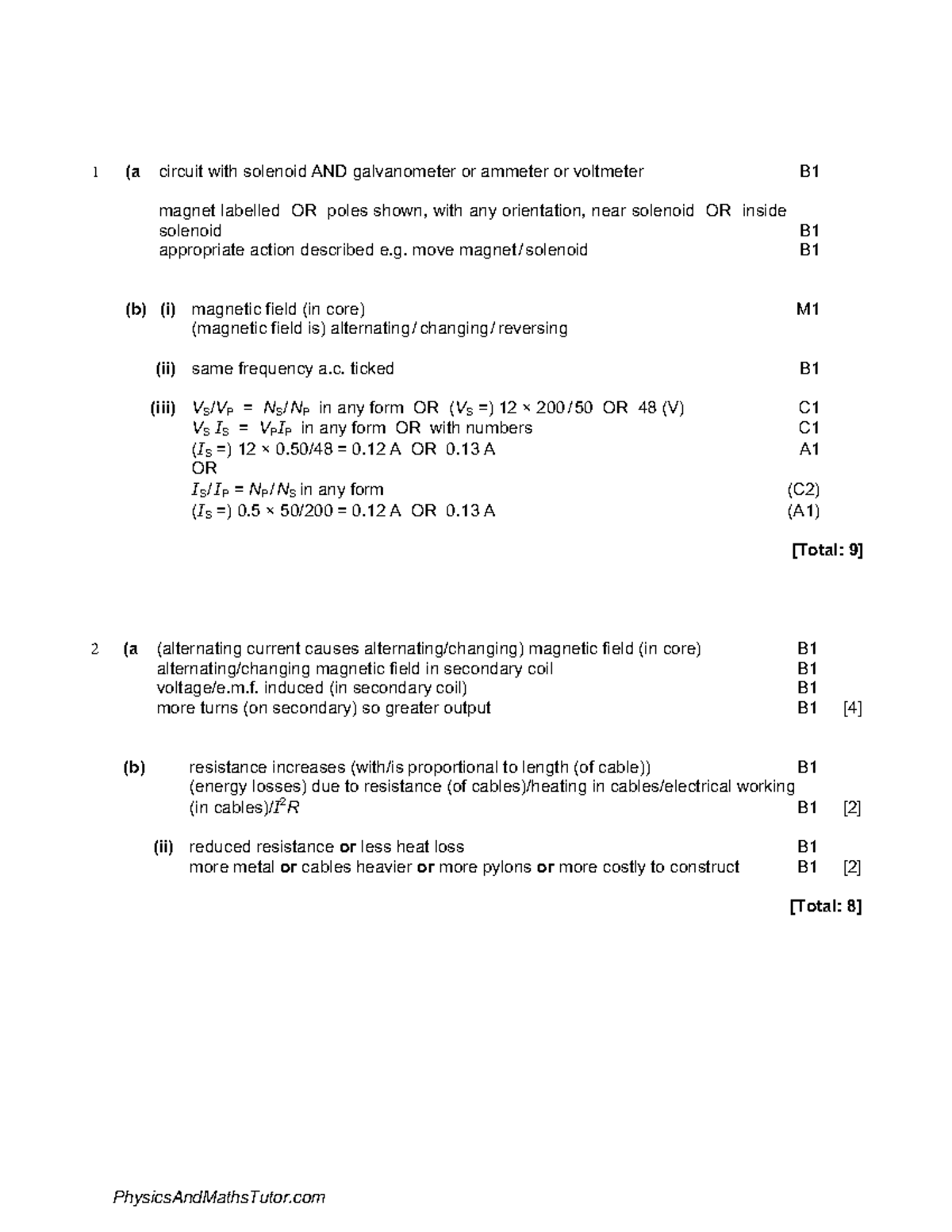 Electromagnetic Effects 3 MS - B B B 1 (a Circuit With Solenoid AND ...