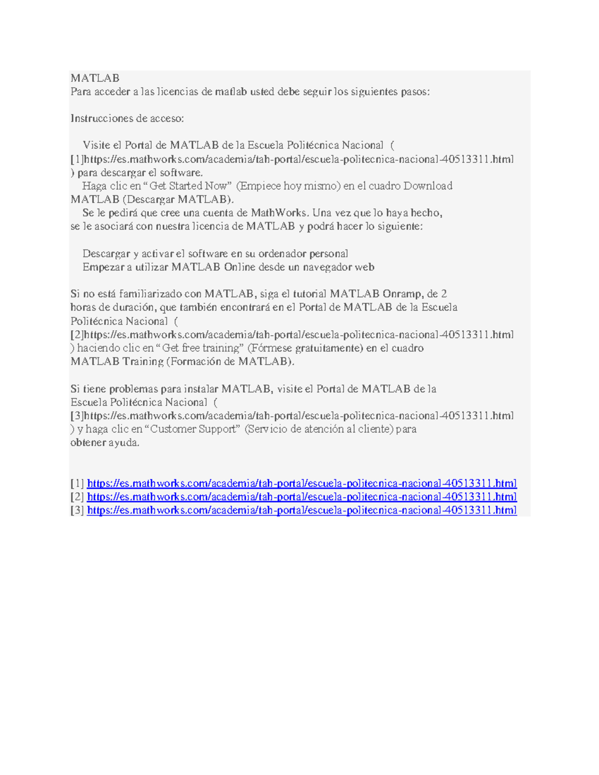 Matlab - Apuntes de la materia - MATLAB Para acceder a las licencias de ...