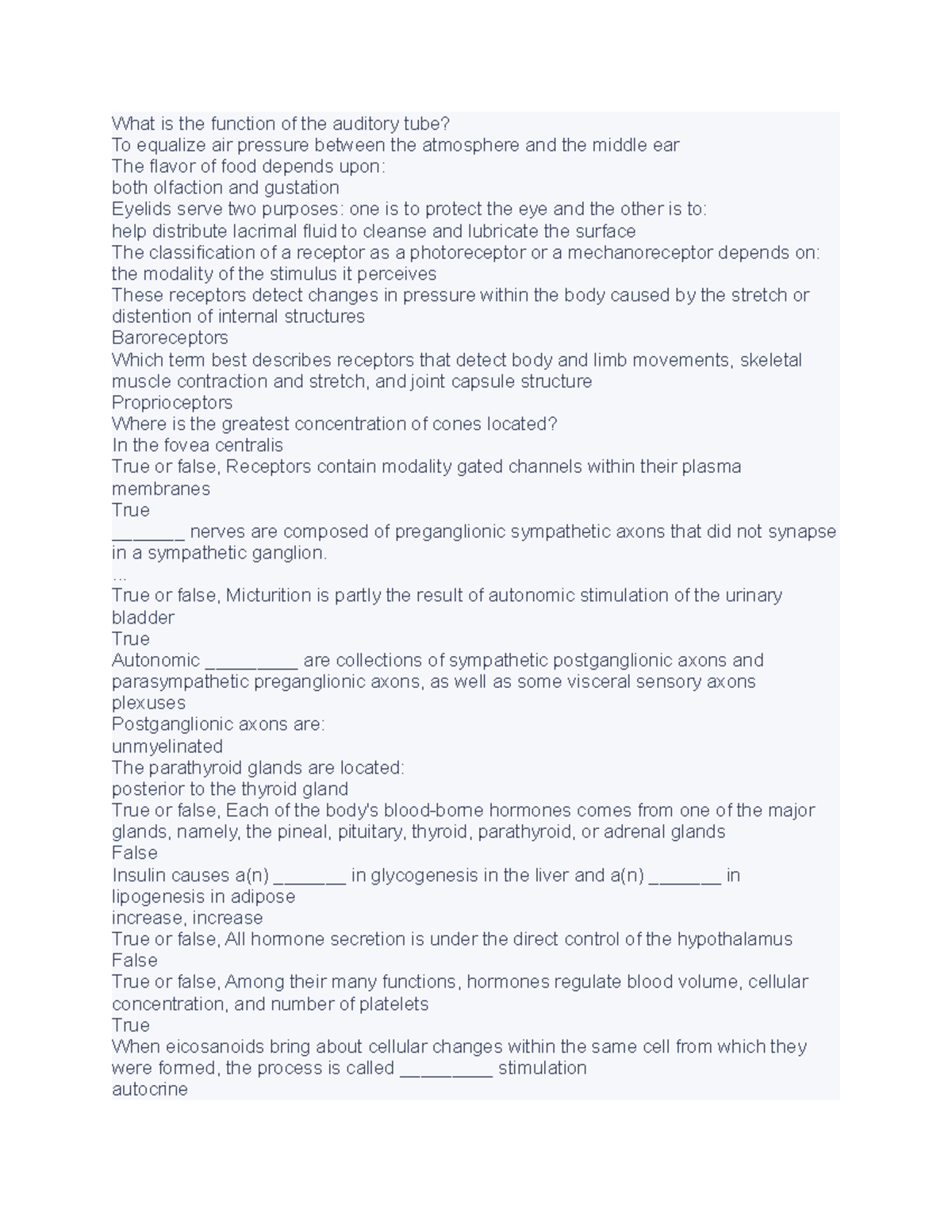 Anat 53 practice What is the function of the auditory tube? To