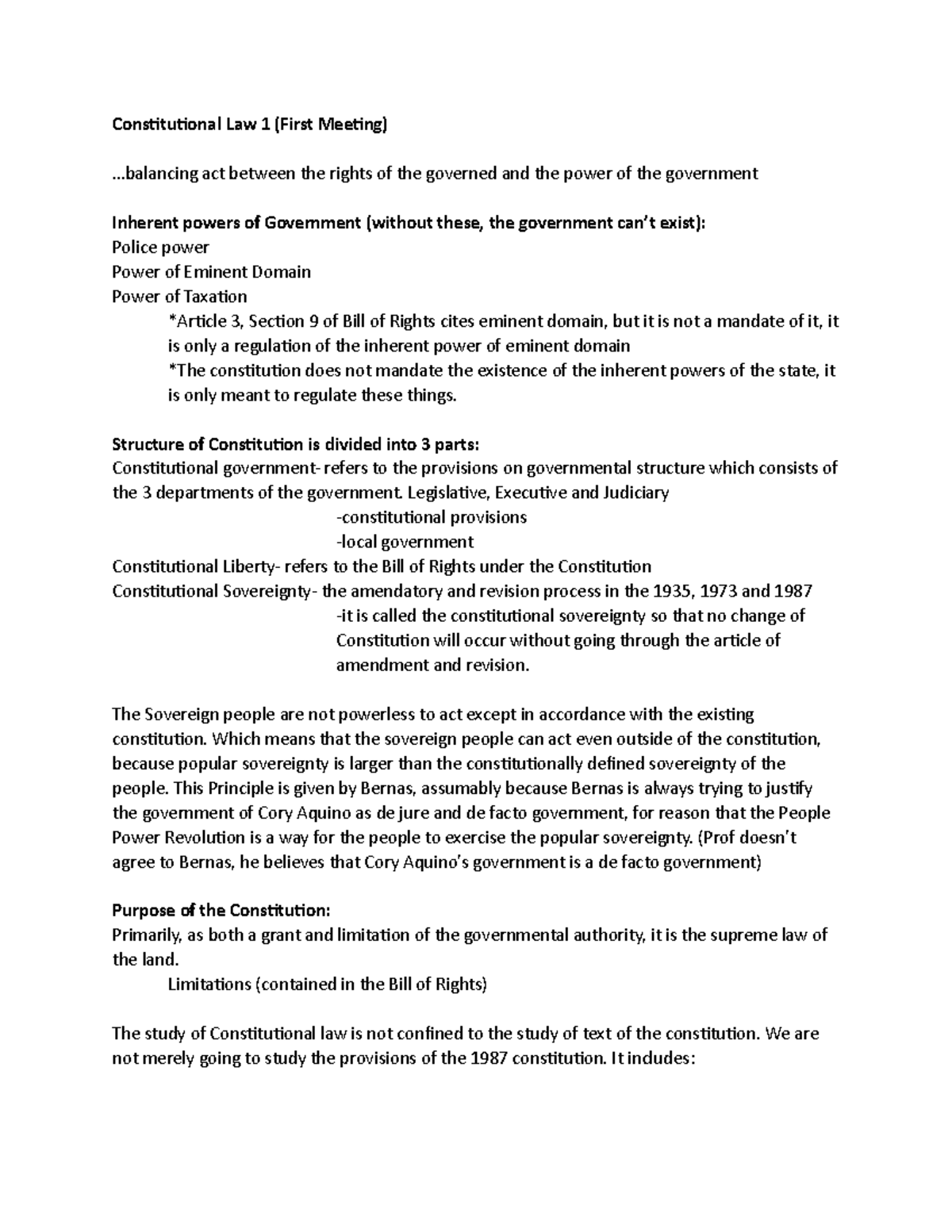 Philippine Constitution - Constitutional Law 1 (First Meeting) .. act ...