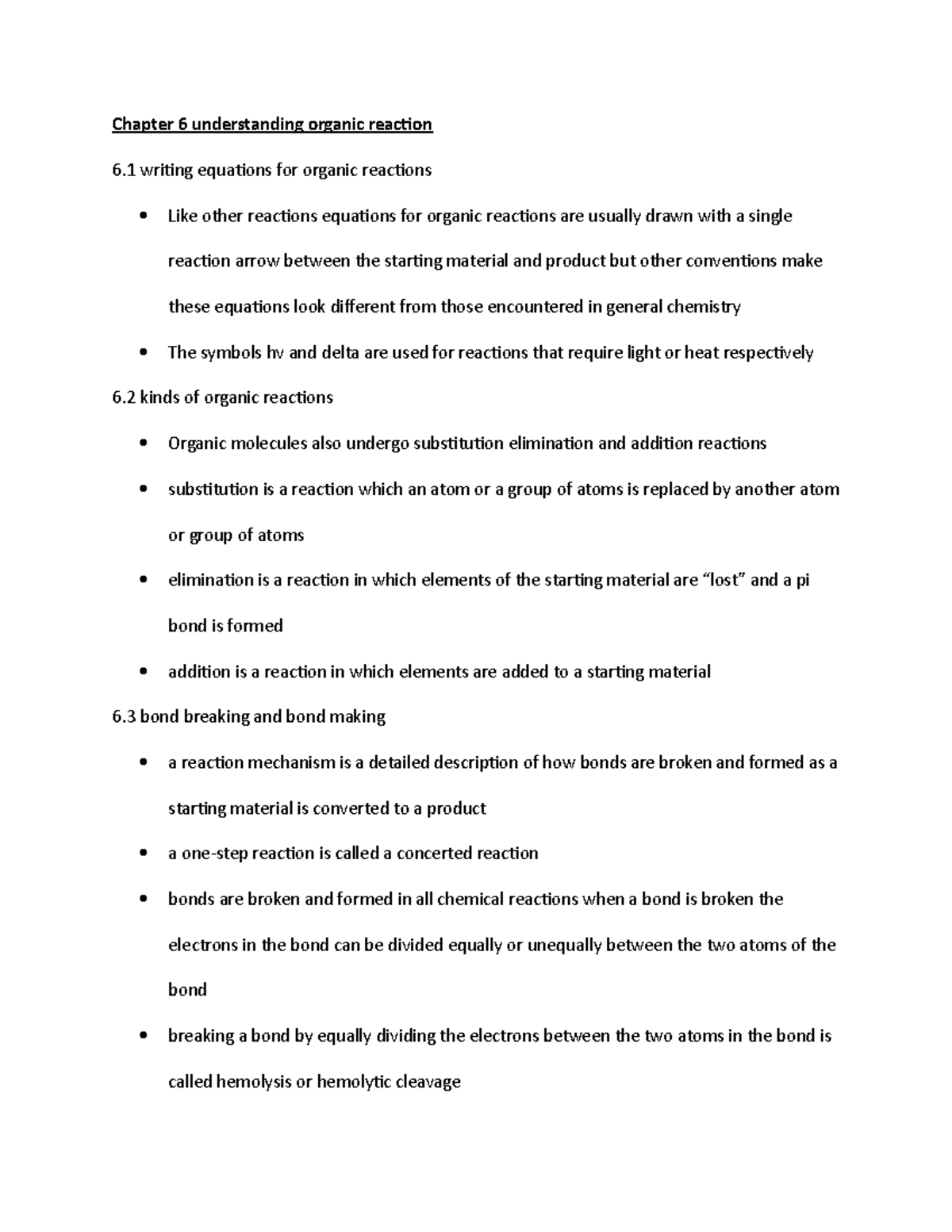 Chapter 6 understanding organic reaction ochem notes - Chapter 6 ...