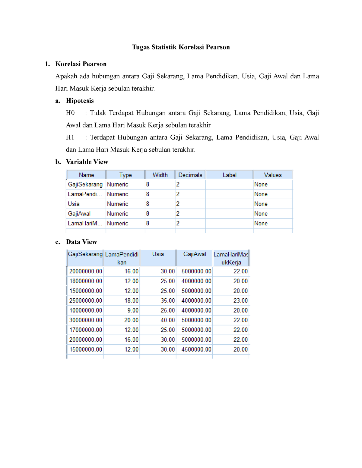 Cara Menggunakan SPSS (Korelasi Pearson) - Tugas Statistik Korelasi ...