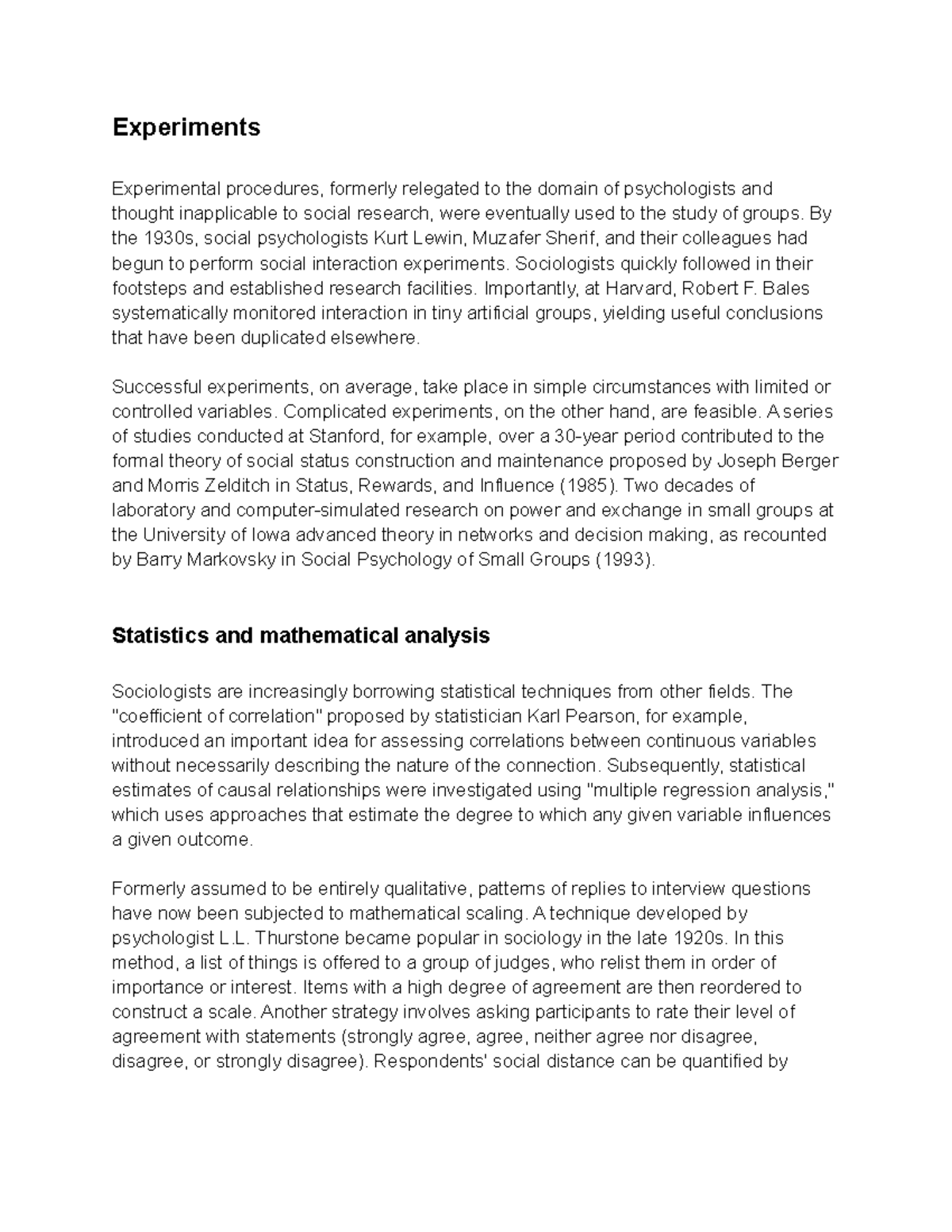 Method of Socio - Experiments Experimental procedures, formerly ...