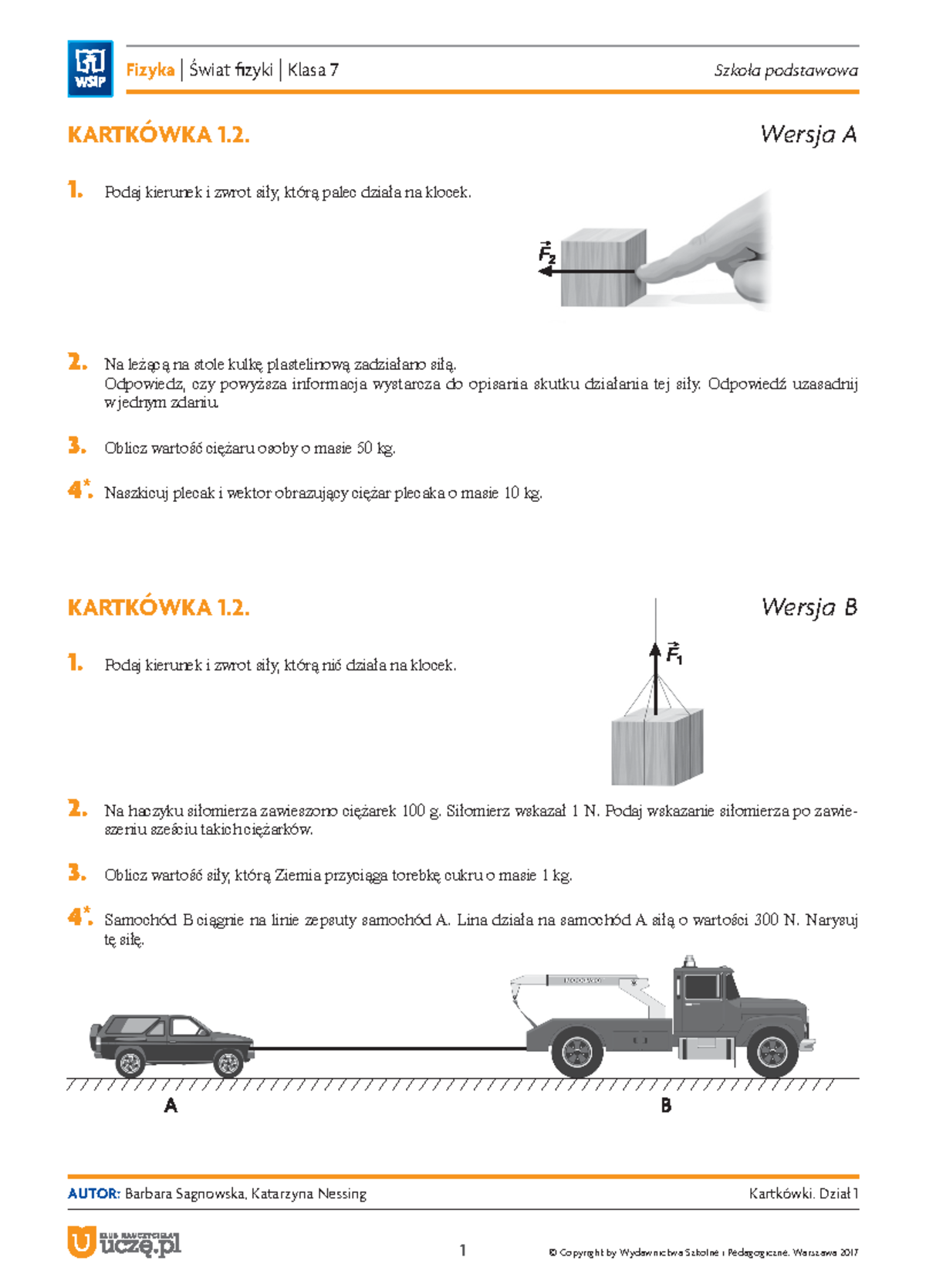 Sprawdzian Z Fizyki Siła Wypadkowa www.studocu.com