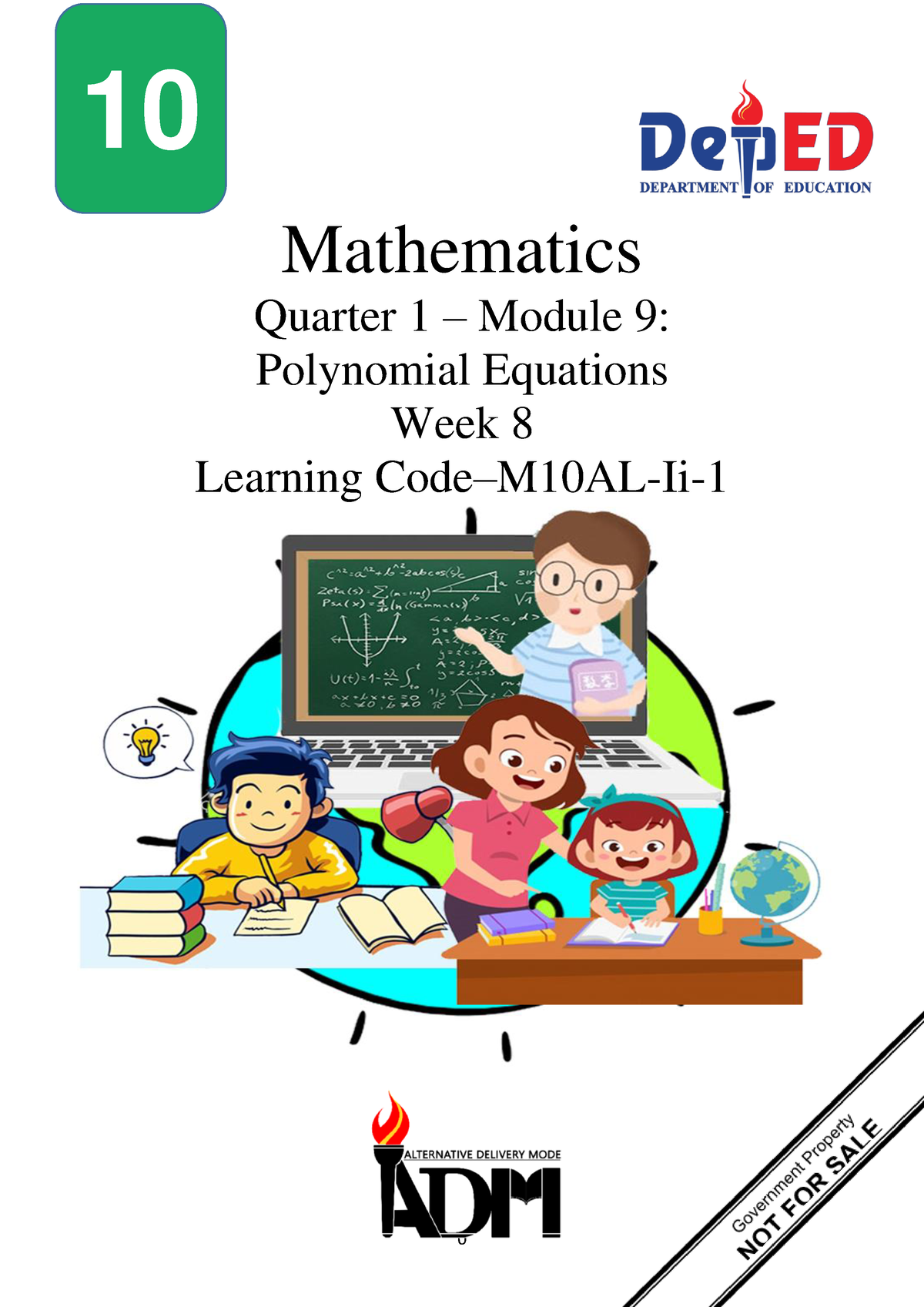 Math 10 Q1 Mod9 - Math - Mathematics Quarter 1 – Module 9: Polynomial ...