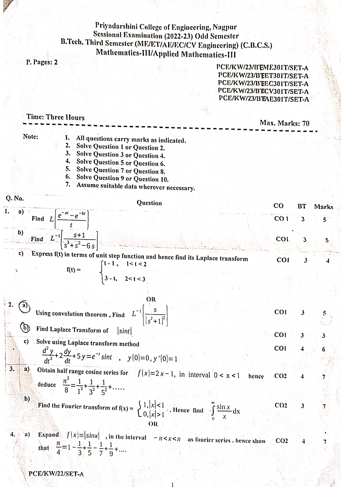 Maths Question Paper - .... - Studocu