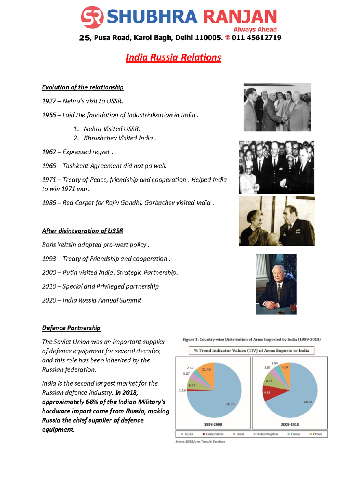 128. India Russia relations - India Russia Relations Evolution of the ...