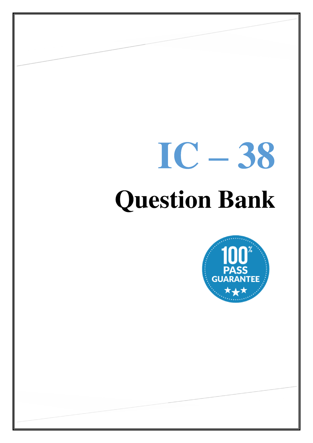 IC 38 Question Bank Sure Pass - Computer Science - Studocu