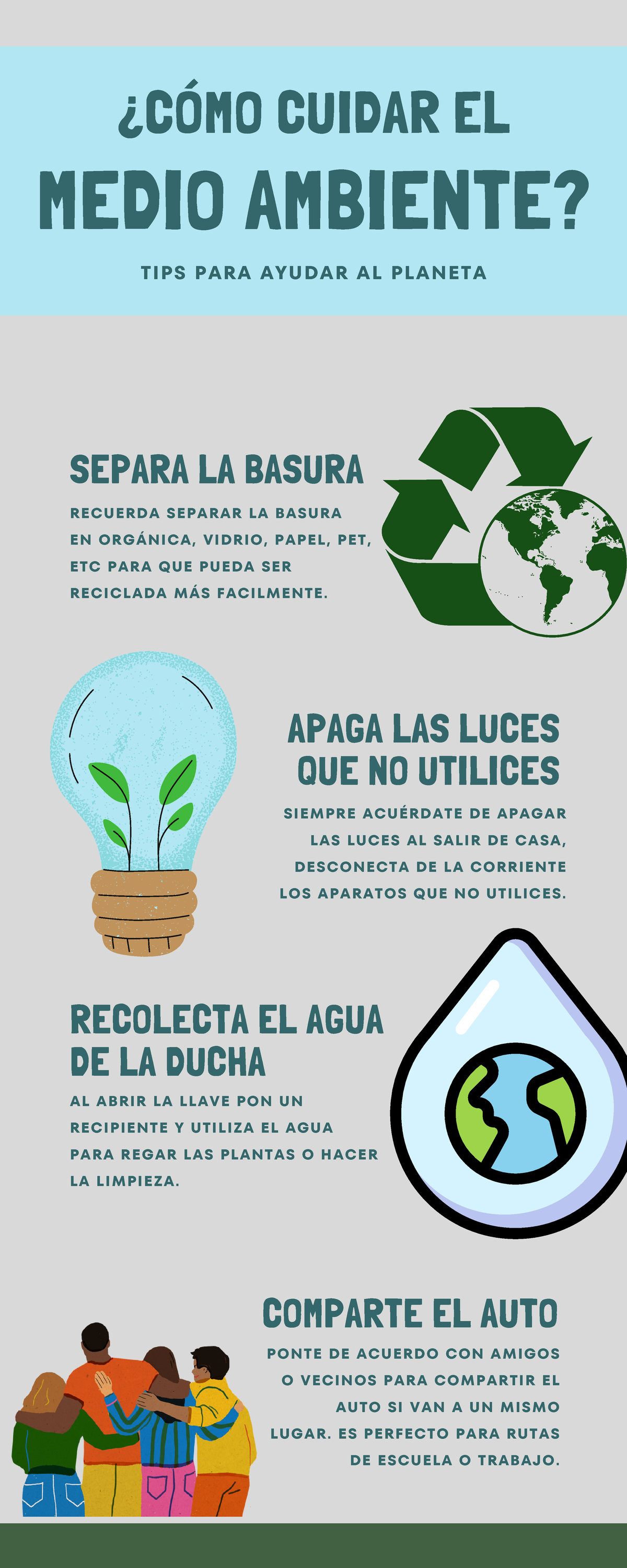 Infografia Cuidado Medio Ambiente Ilustrada Verde ¿cÓmo Cuidar El