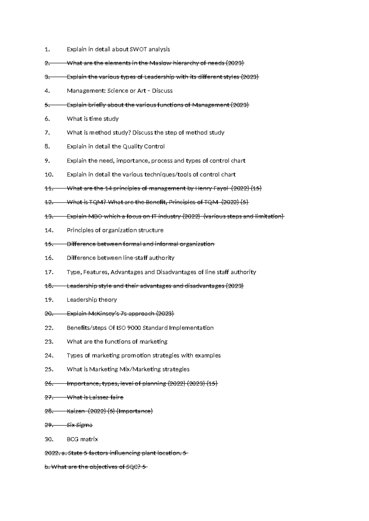 Principle of management - State 5 factors influencing plant location. 5 ...