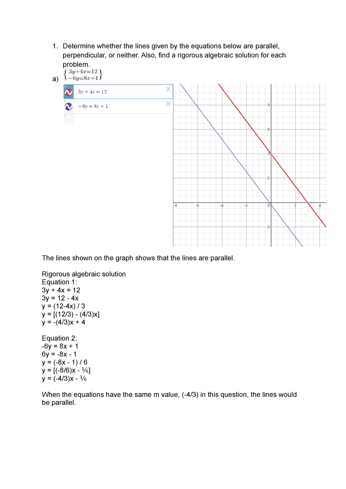 assignment 11 quiz 2 equations of a line