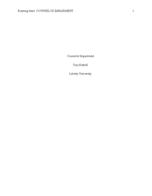 Wellness paper - Wellness Assessment Paper: Addressing life balance ...