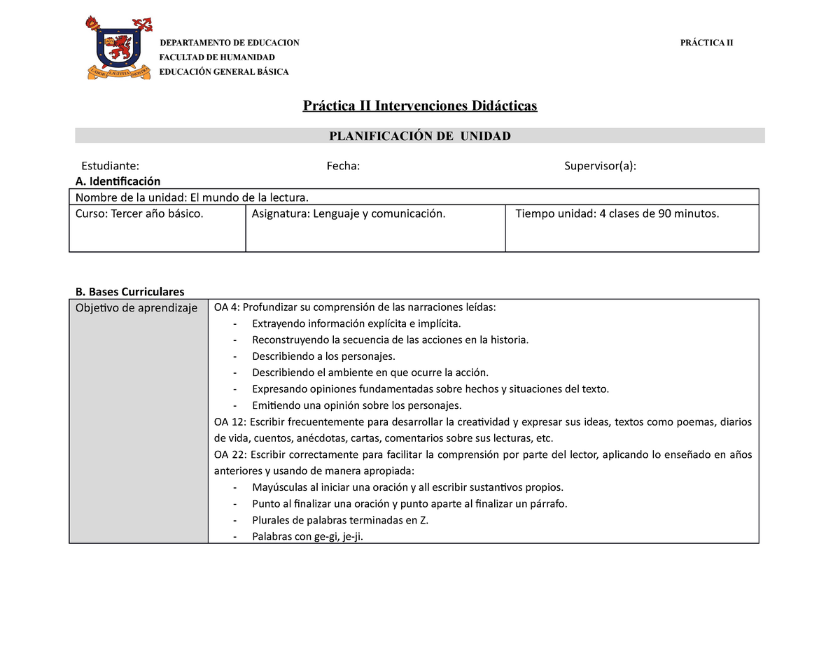 Planificacion Microunidad 2 Studocu