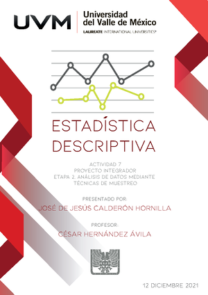 A Equipo Tarea Estadistica Uvm Ejercicios De Medidas De