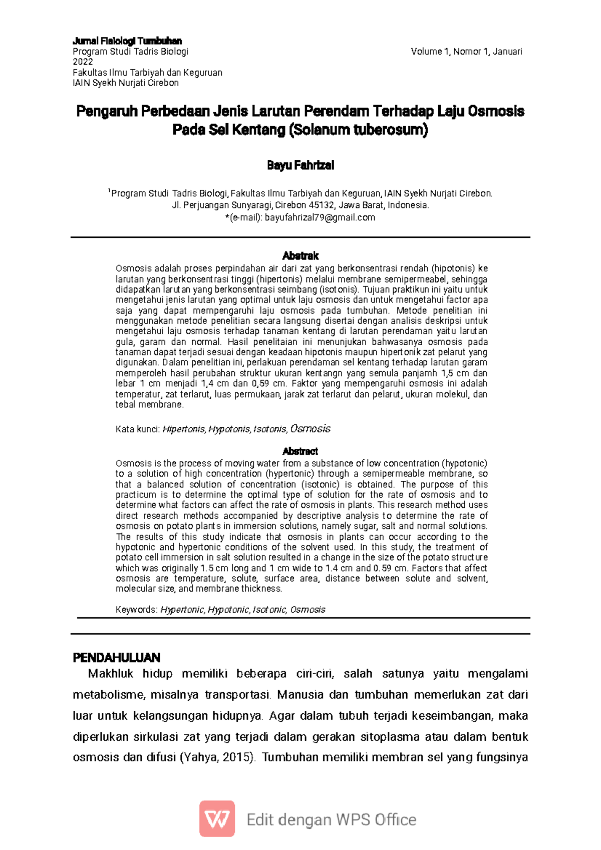 B 2108106063 Muhammad Bayu Fahrizal 2 - Jurnal Fisiologi Tumbuhan ...