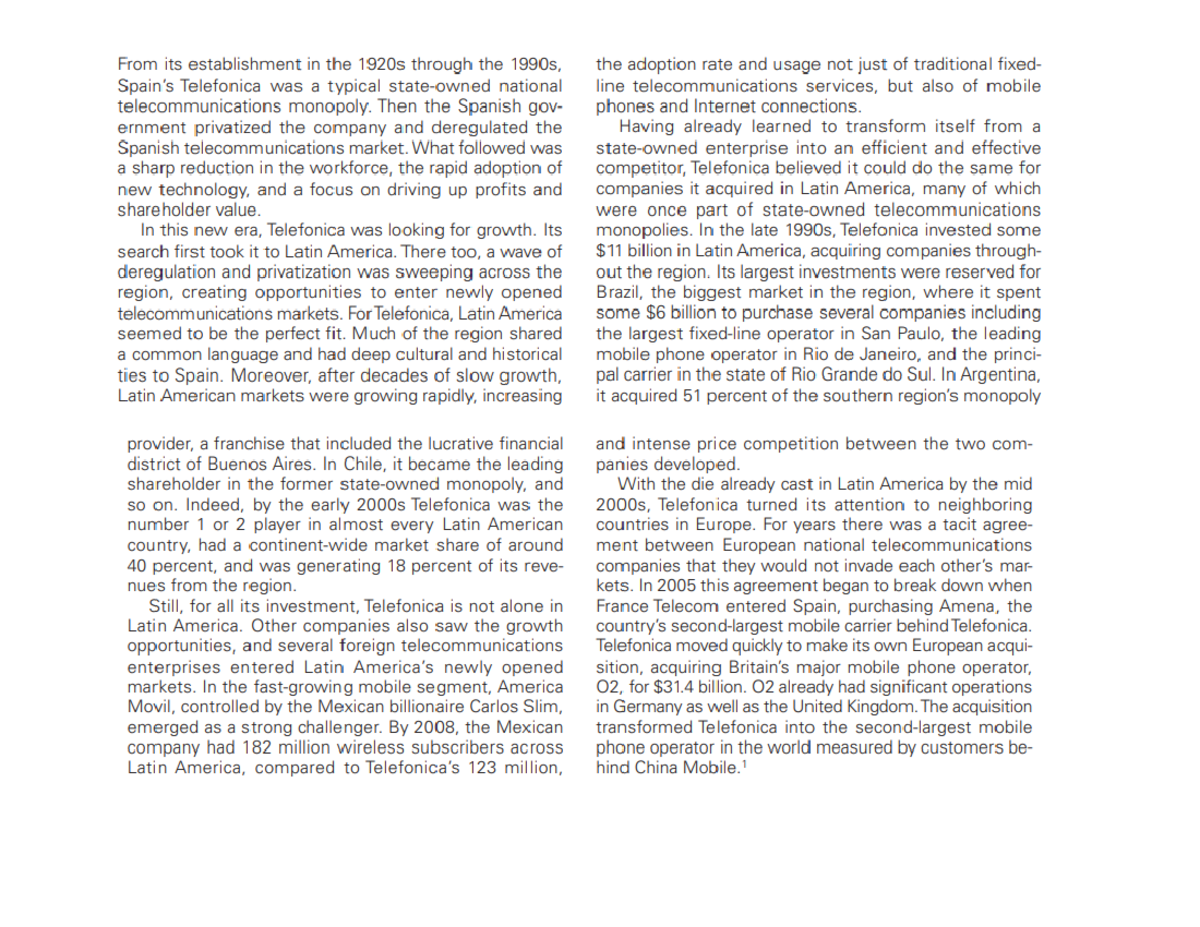 Telefonica case study - a case given by FTUer - International ...
