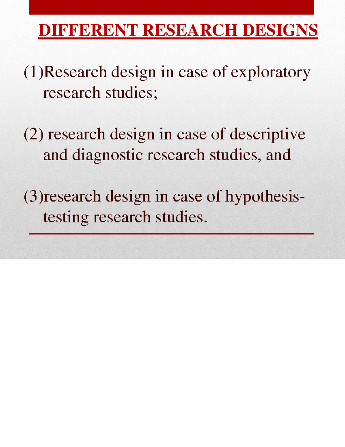 types of research design egyankosh