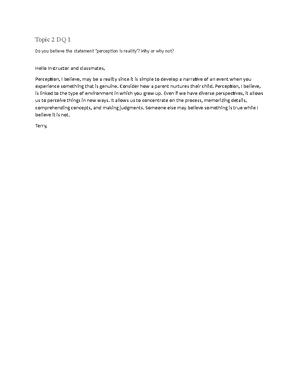 Topic 2 Checklist for each week of class - Topic 2 Checklist ...