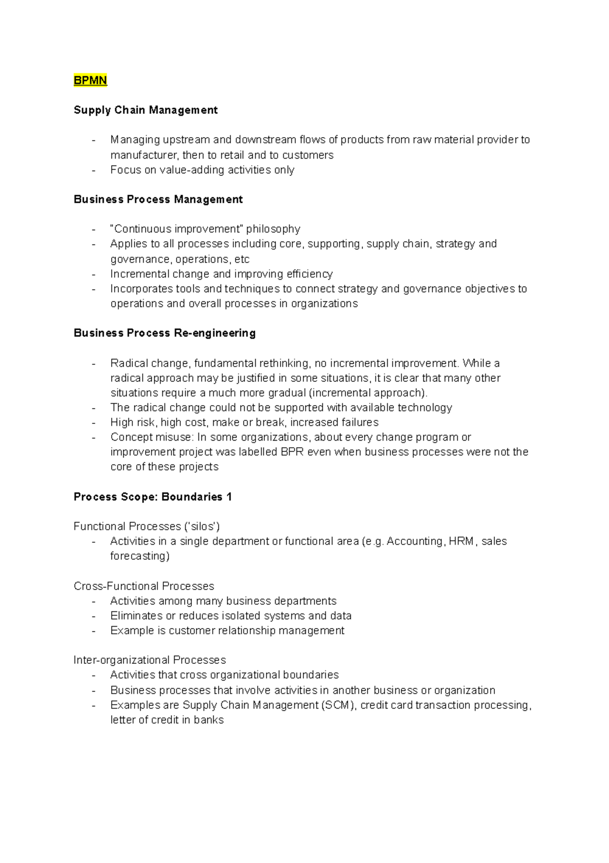 Week 3 - Week course content summary - useful for final exam or midsem ...