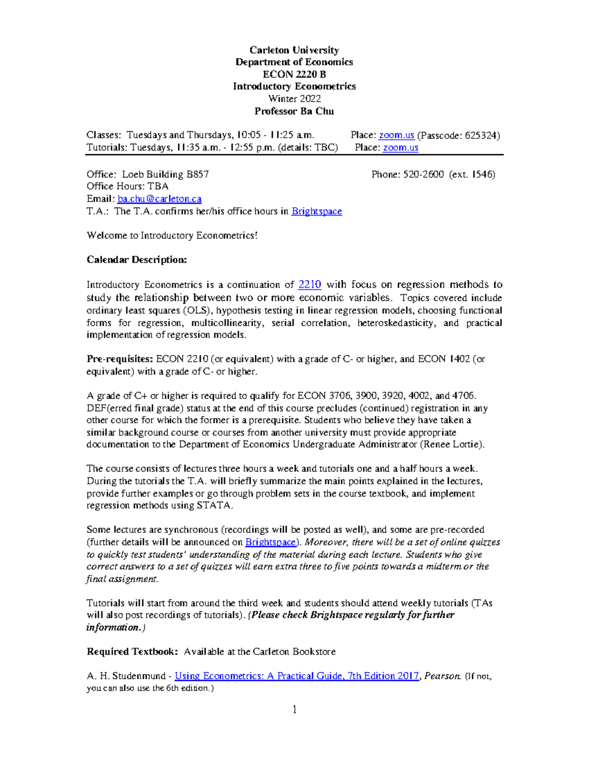ECON2220 B Chu 2022 Winter - Carleton University Department of ...