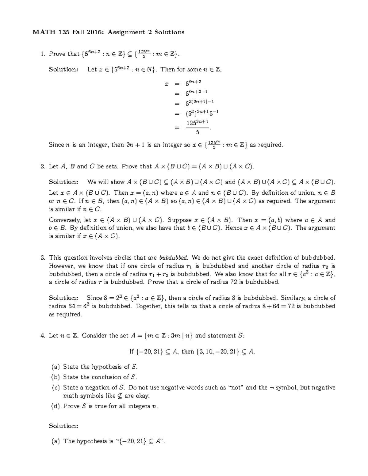 MATH135F16Assignment 02Solutions - MATH 135 Fall 2016: Assignment 2 ...